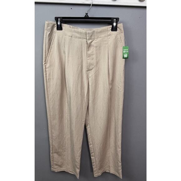 Gap High Rise SoftSuit Trouser Pants Womens 6 Beige Tan‎ Pleated Career NEW - Picture 1 of 10